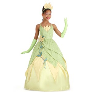 HalloweenCostumes.com Girl's Disney Deluxe Tiana Costume. - 1 of 4
