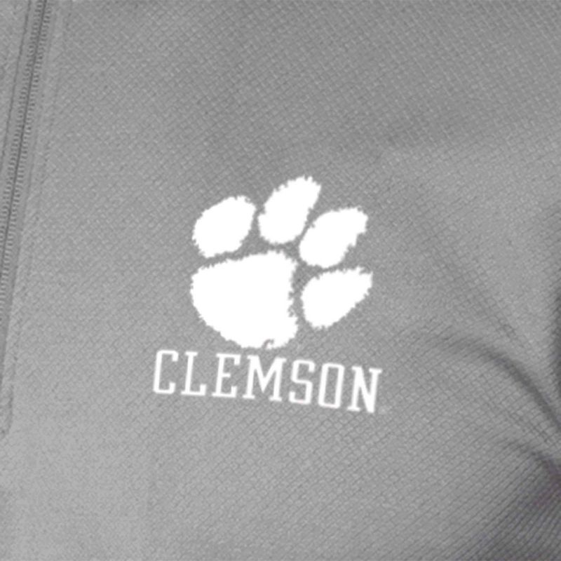 NCAA Clemson Tigers Men&#39;s Gray 1/4 Zip Sweatshirt, 3 of 4