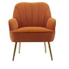 ACEPANO Modern Accent Armchair with Backrest-Orange - 4 of 4