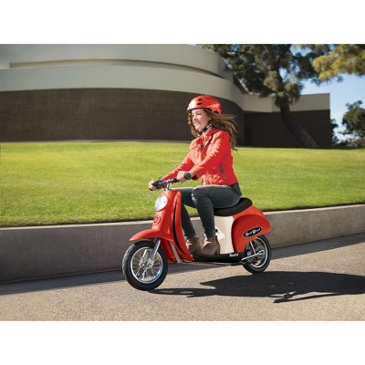 Red 24V Retro Electric Kids Ride-On Scooter