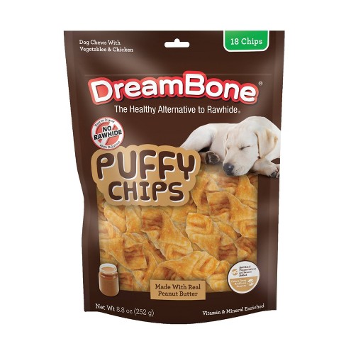 Dreambone Peanut Butter Puffy Chips Chews Dog Treats 8.8oz Target