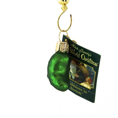 Old World Christmas 1.5" Miniature Gurken Pickle Hide Extra Gift  -  Tree Ornaments