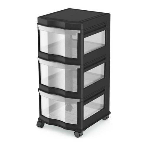 Life Story Classic 3 Shelf Standing Plastic Storage Organizer And