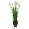 Nearly Natural 64-in Wheat Plume Grass Artificial Plant in Black Planter - 2 of 4