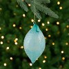 Northlight 7" Transparent Blue Textured Glass Finial Christmas Ornament - 2 of 4