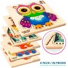 QUOKKA 6 Wooden Puzzle Set  for Toddlers - Preschool Travel Game for Boys & Girls - 2 of 4