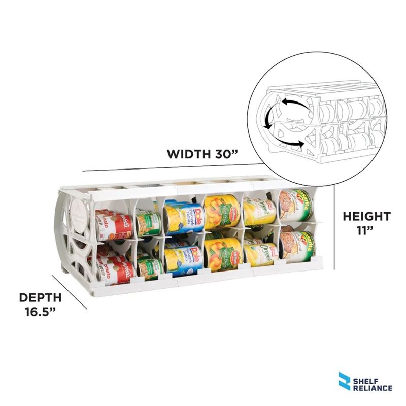 Shelf Reliance Compact Cansolidator Pantry Kitchen Organizer Holder with Rotational and Adjustable Panel Systems, 3 of 10