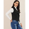 INSPIRE CHIC Women's Faux Suede Casual Sleeveless Biker Vest Jacket - 4 of 4