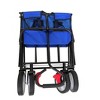 VYNXARIA Folding Wagon Garden Shopping Beach Cart (blue) - 4 of 4