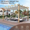 Retractable Aluminum Pergola – 10x10/10x13 Ft Wood-Grain Design, Adjustable Sunshade & Rust-Proof Frame for Patio/Backyard/Garden - 4 of 4