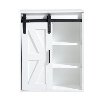 NicBex Bathroom Wall Mount Storage Cabinet Medicine Cabinet with Adjustable Door