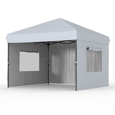 Canopy Tent 10x10 Easy Pop Up, Outdoor Shade Instant Canopy Tents, Comercial Instant Heavy DutyCanopy Pop Up Tent with 3 Sidewalls