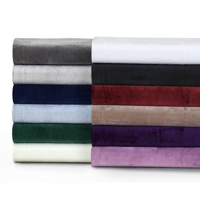 2pc Twin Venice Velvet Oversized Solid Duet Set White - Tribeca Living: Luxurious Polyester, Reversible, OEKO-TEX Certified
