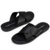 Alpine Swiss Hugo Mens Vegan Leather Slide Sandals Dressy Comfortable Summer Shoes - image 3 of 4