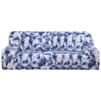 PiccoCasa Tie-dye Craft Graffiti Printed with One Pillowcase Stretch Sofa Cover