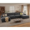 Dyonery 160" Oversized Modular Sectional Sofa, 6-Seat U-Shaped Comfy Cloud Couch Set with 2 Pillows & 2 Movable Ottomans, Chenille - 2 of 4