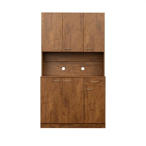 COWLOWN Tall 6-Door Wardrobe & Storage Cabinet with Drawer, Modern Wardrobe for Bedroom, Kitchen - 1 of 4
