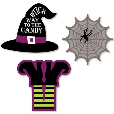 Big Dot of Happiness Happy Halloween - DIY Shaped Witch Party Cut-Outs - 24 Count