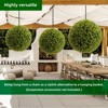24.8 Inch Artificial Plant Cedar Topiary Balls 2PCS, Topiary Ball Garden Spheres Decorative Balls for Outdoor Patio Garden and Indoor - 2 of 4