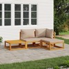 vidaXL Garden Lounge Set Taupe Solid acacia wood Medium Modular - 2 of 4