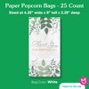 Big Dot of Happiness Boho Botanical Popcorn Bags, Greenery Bridal Shower Favor Snack Treats, Free-Standing Individual White Paper Bags - 25 Count - 4 of 4