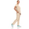 Hey Collection Women Scrubs Set 4-Way Stretch Mock Neck Top with Straight Leg Scrub Pants with Four Pockets - 3 of 4