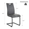 Sapphtopaz Modern Simple Dining Chairs Set, Faux Leather Padded Seat Kitchen Chairs with Chrome Metal Legs for Dining Room, Kitchen - 4 of 4