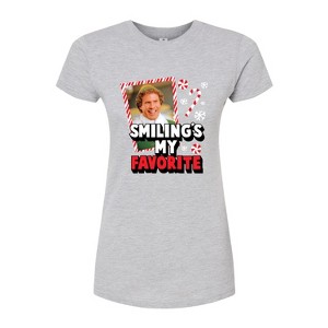 Women's - ELF - Christmas Smilings My Favorite Fitted Graphic T-Shirt - 1 of 3