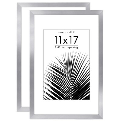 Americanflat 2 Pack of Picture Frames with Mat - Plexiglass Cover