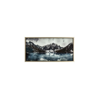 Artic Slumber Silver Framed Landscape Glass Poster