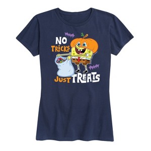 Women's - SpongeBob SquarePants - No Tricks Just Treats Short Sleeve Graphic T-Shirt - 1 of 4