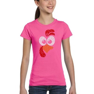 LA Pop Art Turkey Face - Girl's Word Art T-Shirt - 1 of 4