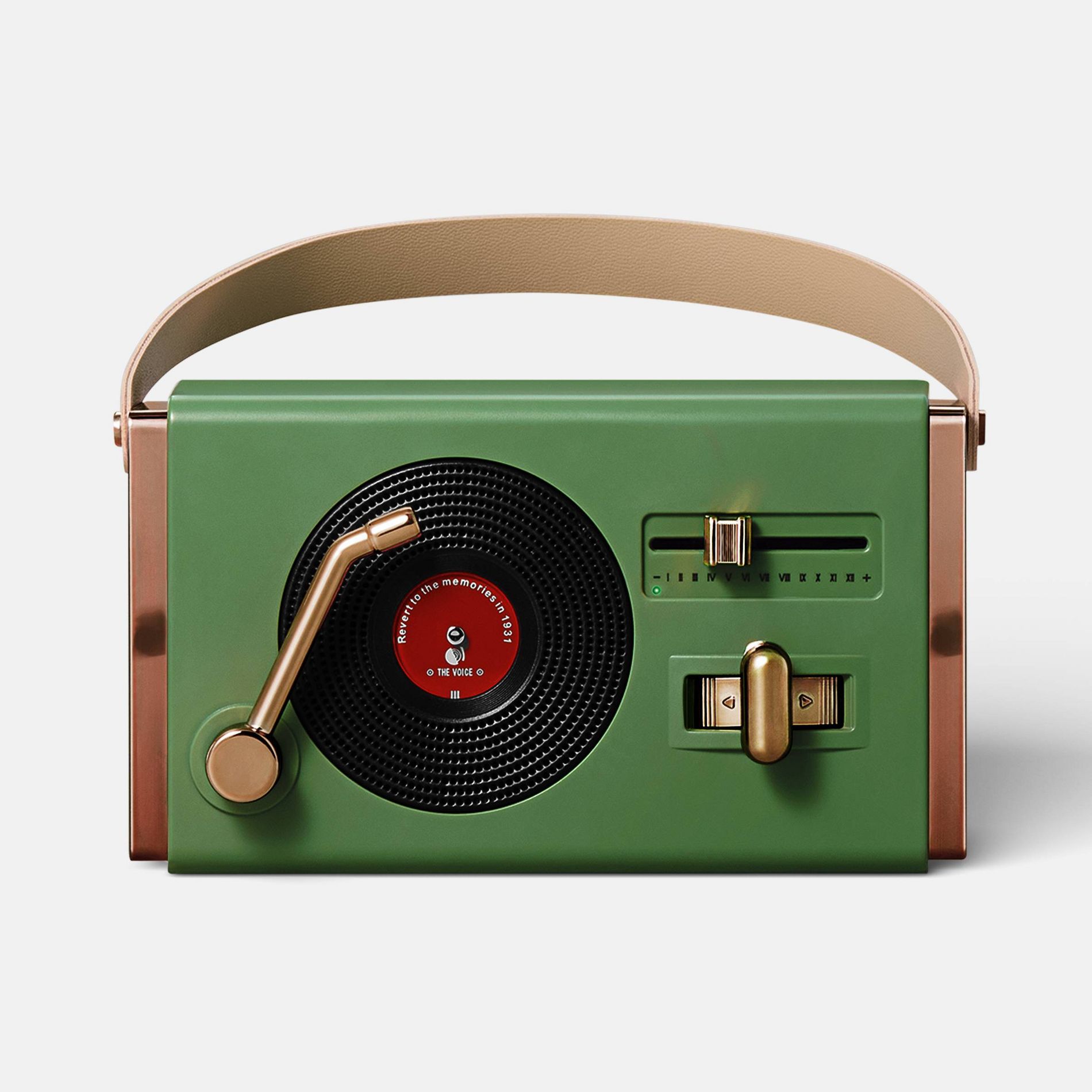 Retro Tech Wireless Bluetooth Speaker - heyday™ Green Fruit: USB-C, 8-Hour Battery