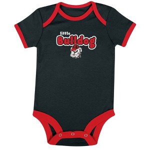 NCAA Georgia Bulldogs Infant Toddler Boys' 3pk Bodysuit - 3-6M - 1 of 4