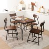 Costway Dining Table Set 5-Piece Kitchen Dining Table Set Rectangula for 5 W/Metal Frame - 2 of 4