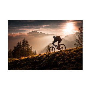 Trademark Fine Art -Sandi Bertoncelj 'Golden Hour Biking' Canvas Art - 1 of 4