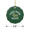 George Mason University Patriots Logo Porcelain Scalloped Holiday Christmas Tree Ornament - 3 of 4