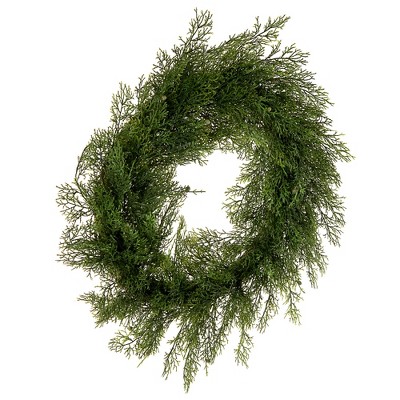 Festive Cedar Charm 24" Artificial Christmas Wreath