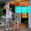 48,000 BTU Propane patio heater, outdoor LP gas heater with ignition system and wheels; double-layer burner for backyard, garden, and deck use. - 4 of 4