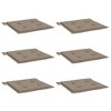 vidaXL Chair Cushion Set of 6 Taupe - 3 of 4