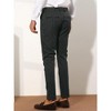 Lars Amadeus Men's Slim Fit Business Flat Front Stripes Chino Trousers - 3 of 4