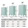 Syemin Luggage Hardside Checked Luggage Set 3 set in ABS Spinner Wheel Luggage Carry on Suitcase TSA Combination Lock, Green, 19.3"*11.4"*29.5" - 3 of 4