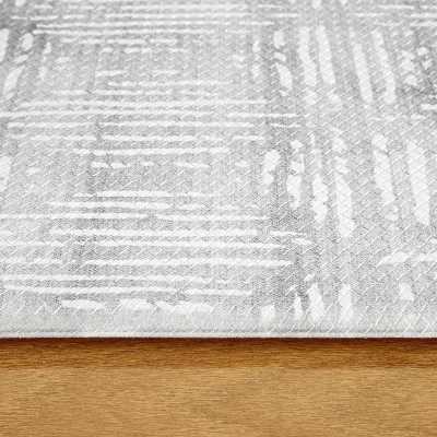 Gray Geometric Memory Foam Anti-Fatigue Mat 18" x 39"