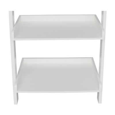 Contemporary White Solid Wood 5-Tier Leaning Ladder Shelf