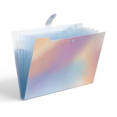 U Brands 6 Pocket Open Top Expandable File Folder Lucent Dreams