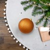 Northlight 4" Shatterproof Holographic Glitter Christmas Ball Ornament - Orange - 2 of 4
