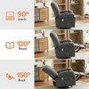 Massage Swivel Recliner Chair w/ Vibration Massage & Lumbar Heating, 350LBS Oversized Rocker Recliner Single Sofa with Side Pocket & USB Charge Port - 4 of 4