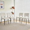 NicBex Modern Fabric Upholstered Armless Set of 2 Dining Chairs with Metal Legs,Minimalist Office Chairs,Living Room Side Chairs - 2 of 4