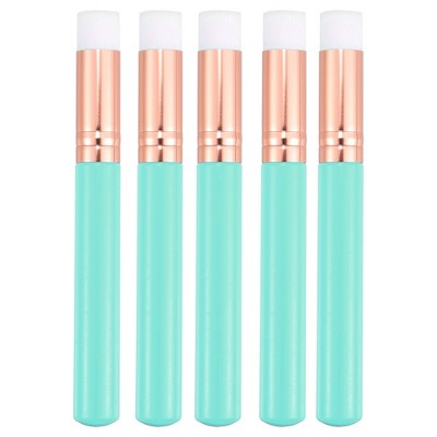 Unique Bargains Travel Blending Foundation Concealer Blusher Makeup Brush Set 10.3x1.4cm 5 Pcs