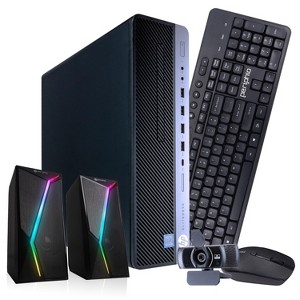 Refurbished HP EliteDesk 800G4 Desktop Computer-Intel i5-32GB RAM-1TB SSD-Keyboard & Mouse-RGB Speaker-Webcam &Mic-Win 11 Pro-Manufacturer Refurbished - 1 of 4